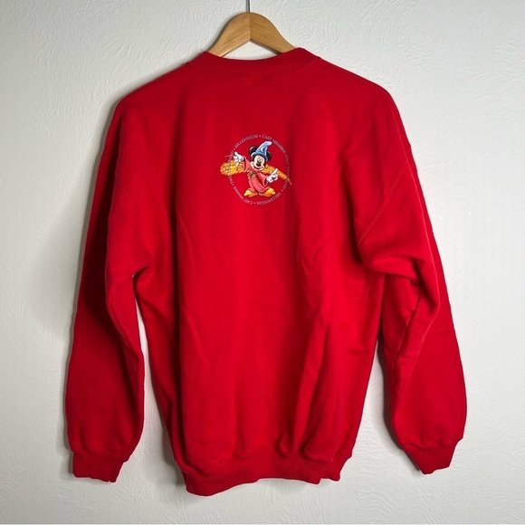 Vintage Disney Cast Member Fantasia Red Sweatshirt Pullover Cotton Blend Size L - Picture 13 of 14